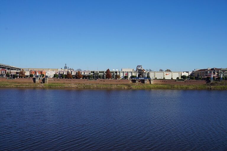 Bossier City skyline viewed across the Red River in December 2017