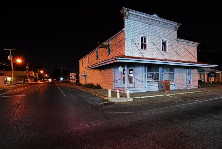Downtown Broussard at night