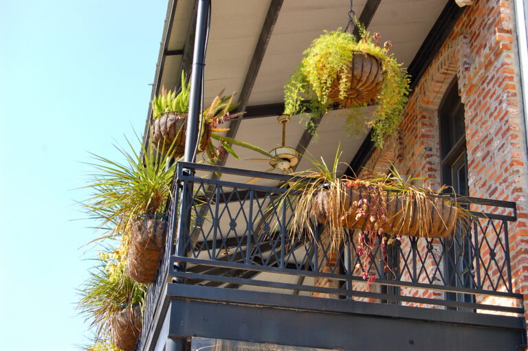 Historic downtown New Iberia balcony, photographed in October 2010